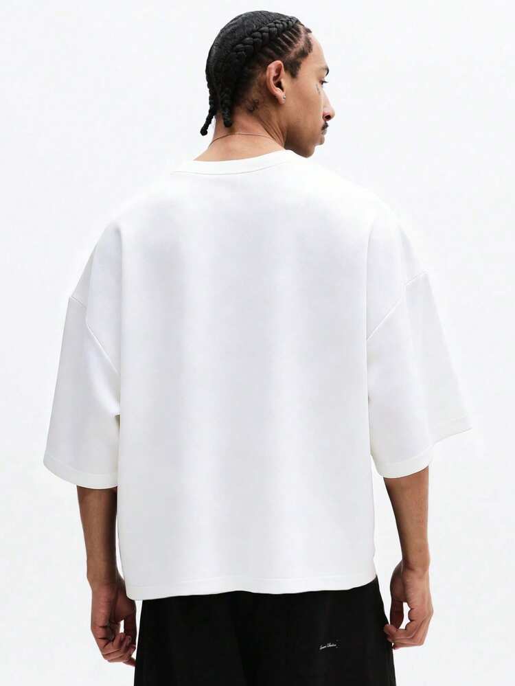 Men's Oversized Boxy Crew Neck Tee With Wide Short Sleeves Relaxed Fit Casual Everyday Essential Top,  Oversized T Shirt For Men, Over Size T Shirts, Boxy T Shirts