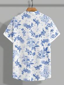 VIVINTIMO 男士热带花卉印花度假衬衫，时尚百搭 - 彩色 - 查看 6