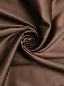 Firerie Plus Size Women's Chocolate Brown Autumn Elegant Night Out Club Halter Neck Lace Patchwork Backless Bodycon Satin Mini Dress For Valentine's Day - Brown - View 8