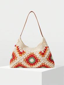 MOTF STYLISH WOMEN'S HAND-WOVEN SHOULDER BAG - Multicolor - View 4