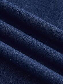 lacRébo Sleeveless Fitted Denim Mini Dress With Cut-Out Spring Summer French Style Parisian Style Cotton Dress Vacation Dress Holiday Dress - Dark Wash - View 8