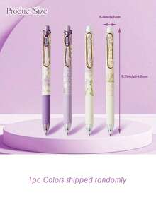 Bộ 4 bút bi mực gel hình hoa, đầu bút thu gọn 0.5mm, mực đen, dành cho nữ và bé gái, kiểu dáng dễ thương, thẩm mỹ, dùng cho văn phòng, trường học. - Nhiều màu - Xem 12