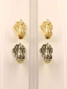 Cirelle 1PC Antique Brass Cabinet Handles - Peacock Distressed Finish, Classic Style Drawer Pulls For Home Cabinets - Multicolor - View 1