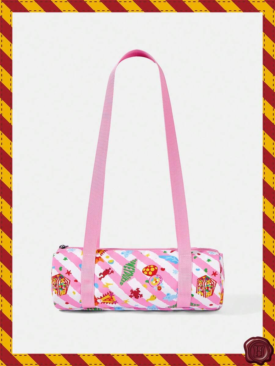 HARRY POTTER X SHEIN 1pc Versatile Letter & Cartoon Pattern Shoulder Bag Suitable For College Students, Formal Events, Parties, And Daily Outings - Multicolor - View 1