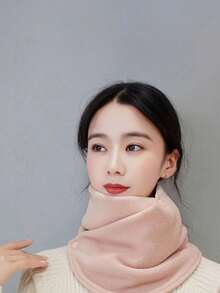 多功能纯色暖色围巾，适合秋冬季女士。柔软舒适防风户外旅行围巾，小围脖款式，适合秋冬季男士。防风保暖户外骑行毛绒围巾，可遮盖颈部和肩部。 - 彩色 - 查看 15