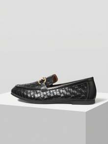 MOTF PREMIUM SEPATU WANITA KASUAL DAN NYAMAN, SERBAGUNA, BERLAPIS DATAR, UJUNG KOTAK, WARNA HITAM BARU - Hitam 1 - View 4