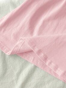 Tseoso Áo thun nữ dáng suông, khóa kéo nửa thân, chất liệu 95% cotton, màu hồng, đa năng cho mọi mùa, thích hợp mặc ở nhà. - Hồng - Xem 7