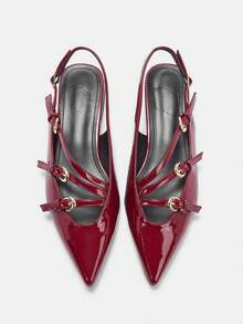 CUCCOO CURVES 女士宽楦高跟鞋 - 玫瑰紅 - 查看 2