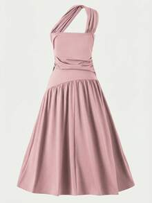 Sparklyn 少女优雅高端魅力奢华修身长款正式礼服 - 粉色 - 查看 2