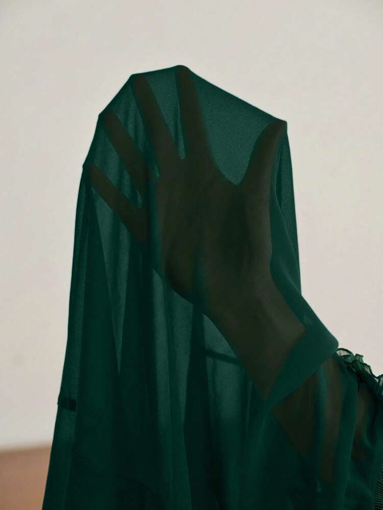 Anewsta Essential Elegant French Style V-Neck Ruffle Trim Blouse, Fashionable And Graceful, Suitable For New Year, Spring, Summer, White, Valentine's Day