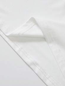 EMERY ROSE Camiseta de cuello redondo con hermoso estampado de rostro para mujer - Blanco - Ver 6