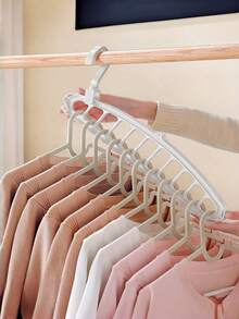 1PC Folding Wall Mounted Modern Magic Hanger Efficient Drying Space Saving Storage Multifunctional Home Dormitory Student Laundry Organizer - White - View 6