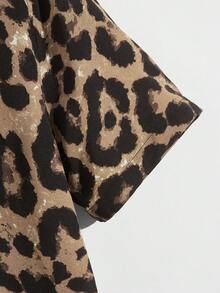 NEON BLANC Camisa de manga corta con estampado de leopardo para hombre - Multicolor - Ver 5