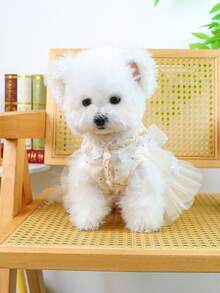 PETSIN 1 chiếc váy cho thú cưng, kiểu công chúa, chất liệu chiffon mềm mại, thích hợp cho mèo/chó mặc hàng ngày trong các đám cưới và tiệc tùng. - Nhiều màu - Xem 12