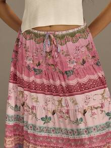 Athîral Women's Casual Floral Print A-Line Skirt - Multicolor - View 4