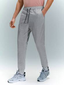 Driftmere 男士抽绳腰斜口袋慢跑运动裤 - 淺灰色 - 查看 5