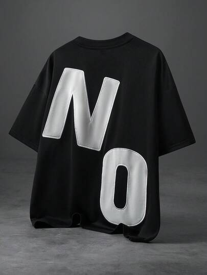 PAVTROS Men's Casual Letter Embroidery Round Neck Short Sleeve T-Shirt, Summer