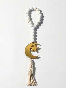 Cirelle Regalo de Ramadán Cuentas de oración islámicas (Tasbih) - Misbaha de madera hecha a mano con luna y estrella, recuerdo significativo de Eid Mubarak - Multicolor - Ver 12