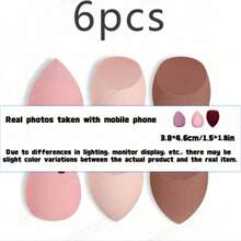 3/6/9/12pcs Water-Absorbent Makeup Sponges, Water-Absorbent Polyurethane Makeup Sponges - Suitable For Liquid, Cream, And Powder Foundations - Available In Multiple Colors - Multicolor - View 9