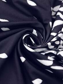 Brillora 女士印花深V领无袖连衣裙 - 寶藍色 - 查看 8