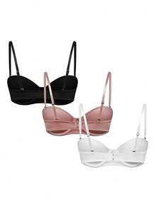 SHAPORA 3 pièces/set Sous-vêtements femme multicolores avec anneaux en acier et baleines - Multicolore - Voir 7