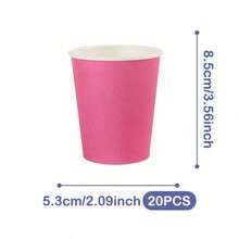 Bộ đĩa, khăn ăn và cốc dùng một lần màu hồng cánh sen, phục vụ 20 người. Bộ đồ dùng tiệc dùng một lần này (bao gồm đĩa, khăn ăn và cốc) rất phù hợp cho các bữa tiệc sinh nhật, đám cưới và dã ngoại gia đình. - Xem 11