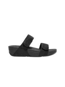 Fitflop LUL ADJUSTABLE SHIMMERLUX SLIDES - Black - View 1