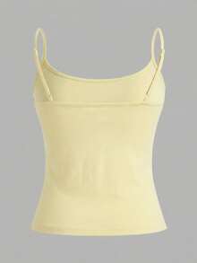 SHEIN EZwear 3pcs/Set Women's Spaghetti Strap Cropped Tight Camisole, Suitable For Summer, Pink, Yellow, White Undershirts For Women Camisole Tops For Women 3 Pack Tops Pastel Tops Cami Tops,Summer Top - Multicolor - View 5