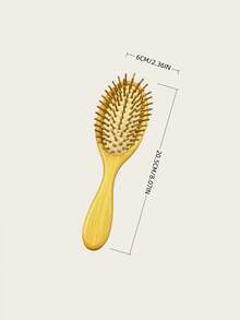 Madebyblanc 1个气垫按摩顺发梳，新款中式天然木纹桨式梳，气垫梳，女士家用日常旅行礼品梳，女士顺发梳，头皮按摩器，木梳 - 彩色 - 查看 11