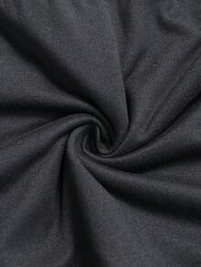 SHEIN PETITE Women's Mesh Ruffle Hem Versatile Date Night Outing Mini Skirt - Black - View 4