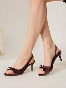 CUCCOO CHICEST Giày sandal cao gót thời trang dành cho nữ, thích hợp mang hàng ngày. - Cà phê nâu - Xem 7