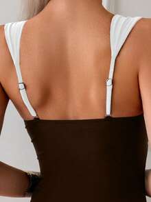 Swim Chiccia Traje de baño de una pieza para mujer, de verano, sexy, con diseño hueco y unicolor - Multicolor - Ver 5