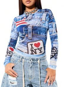 SUMWON WOMEN Women Tops - Blue - View 4