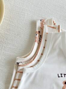 SHEIN 3pcs Baby Boy Cartoon Bear Print Romper Bodysuit - Multicolor - View 3