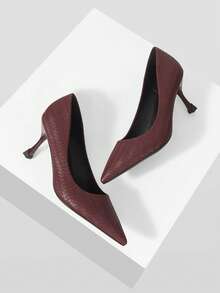 Mnmlis Women Pumps - Burgundy - View 5