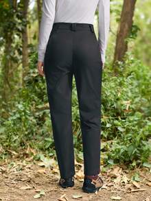 In My Nature 女士户外休闲防风徒步裤 - 黑色 - 查看 5
