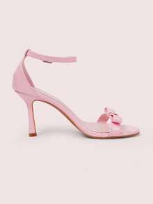 CUCCOO DOLLMOD Women's Bow Decor Buckle Design Fashionable Elegant High Heel Sandals Spring Shoes - Pink - View 8