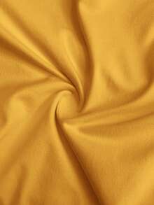 Slaydiva Mustard Yellow Summer Seksi Chic Party Night Women's 2-Piece Set,Round Neck Sleeveless Backless Crop Top & Ruffle Hem Long Skirt Solid Color Knit - Yellow - View 7
