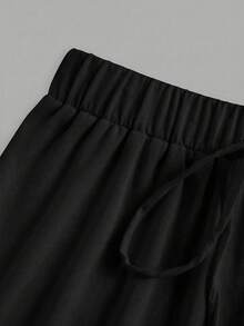 Tseoso Váy xếp tầng nhiều lớp dành cho nữ, chất liệu 100% cotton đã qua xử lý, thích hợp cho kỳ nghỉ hè, màu đen. - màu đen - Xem 5
