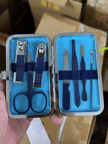 Manicure And Pedicure Set, Nail Clipper Set, Nail Clipper Set, Ingrown Nail Treatment Set, Nail Scissors Set, Nail Trimmer Set, Men's And Women's Care And Grooming Tools - Blue - View 19