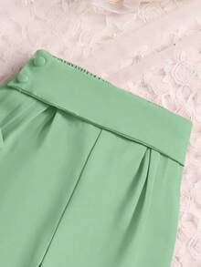 Elladie kids 2 Stück/Set Kleinkind Mädchen Mode Fliege Top und Anzughose, geeignet für den täglichen Gebrauch und den Urlaub, Sommer - Grün - Übersicht 4
