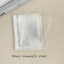 迷你三孔马卡龙活页夹封面，双扣DIY收藏册，20个3英寸明信片卡套，偶像韩流卡片，学习用品，返校季 - 彩色 - 查看 19