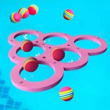MINKOJA 1+10 Pieces Throwing Rings Triangles Circles, Suitable For Water Sports Floating Pool Toys Throwing Games For Ages 3 , Water Fun Throwing Toys - Multicolor - View 4