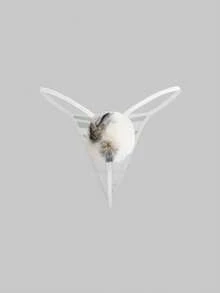 ROMWE Goth 3条哥特风毛绒网眼丁字裤 - 彩色 - 查看 9