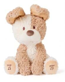 Spin Master Brown And Cream Puppy Plush Doll With Bow Ears, Soft Stuffed Dog Plush Figure With Cute Design, Decorative Plush Toy For Room Display Or Gift Idea - Multicolor - View 6