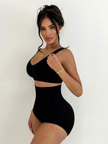 Sirith Women's 1pc Seamless Shapewear Bottom, Panty - Black - View 3