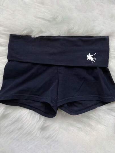 Glimmora Women's Casual Embroidered Solid Color Slim Fit Shorts, Summer