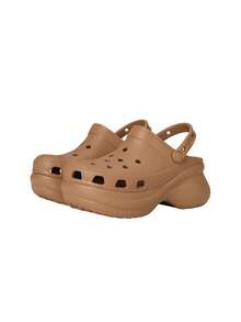 Crocs CLASSIC PLATFORM CLOG Women's Clogs Anti-Slip Soft Cushioned Weekend Travel Shopping 206302-2JJ - Light Brown - View 2