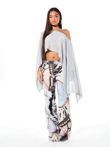 SUMWON WOMEN 复古蝴蝶印花低腰喇叭牛仔裤女款阔腿喇叭裤波西米亚风节日复古Y2K风格休闲裤 - 彩色 - 查看 5