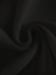 Manfinity Hypemode 男士休闲运动套装，纯色拉链连帽衫和运动裤，街头风，宽松，印花，情侣装，朋友装，我爱我的男朋友，街头风格，情侣装 - 黑色 - 查看 7